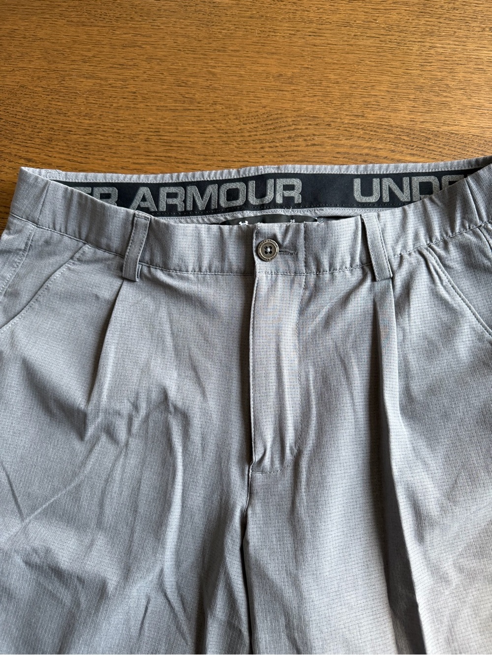 Under Armour Light Gray Golf Pants with Logo Waistband